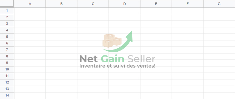 Feuille de calcul Net Gain Seller.