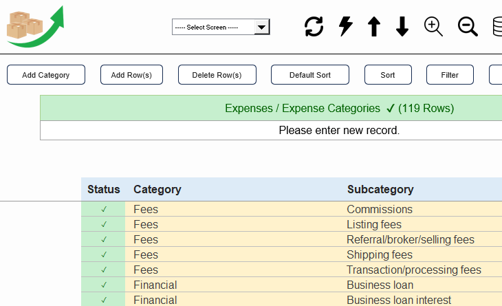 Expenses / Expense Categories