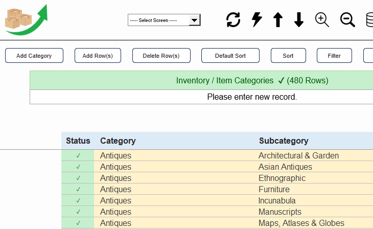 Inventory / Item Categories